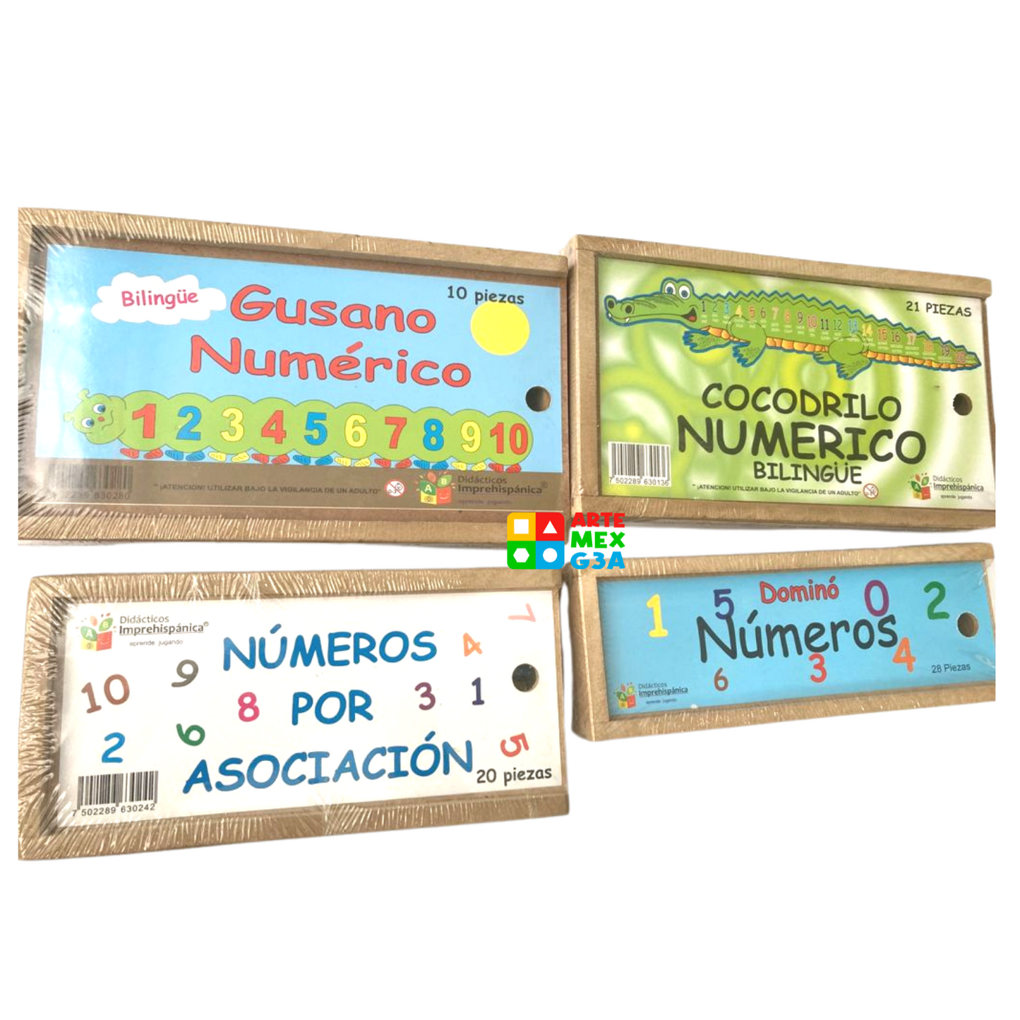 Kit de Cocodrilo, Gusano numérico con Domino de números y número x asoc