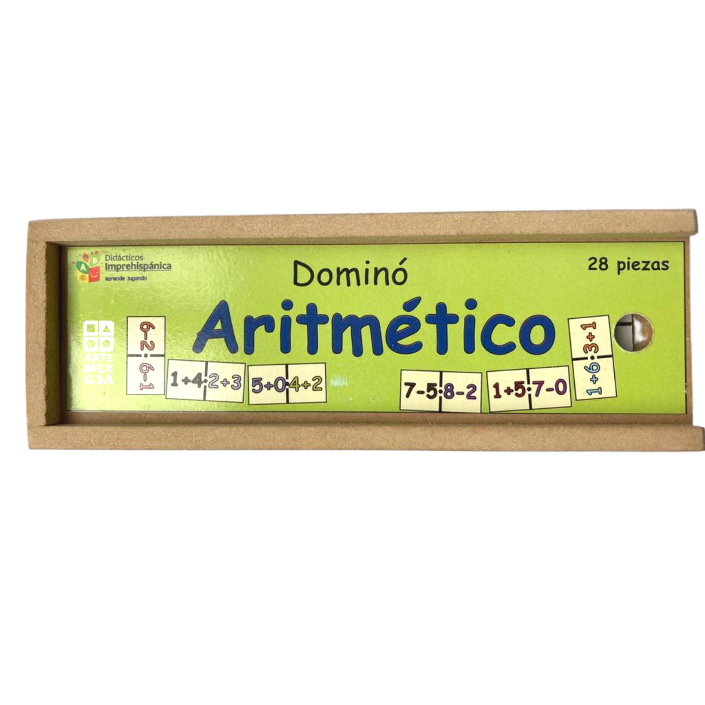 Dominó Didáctico De Madera aritmético