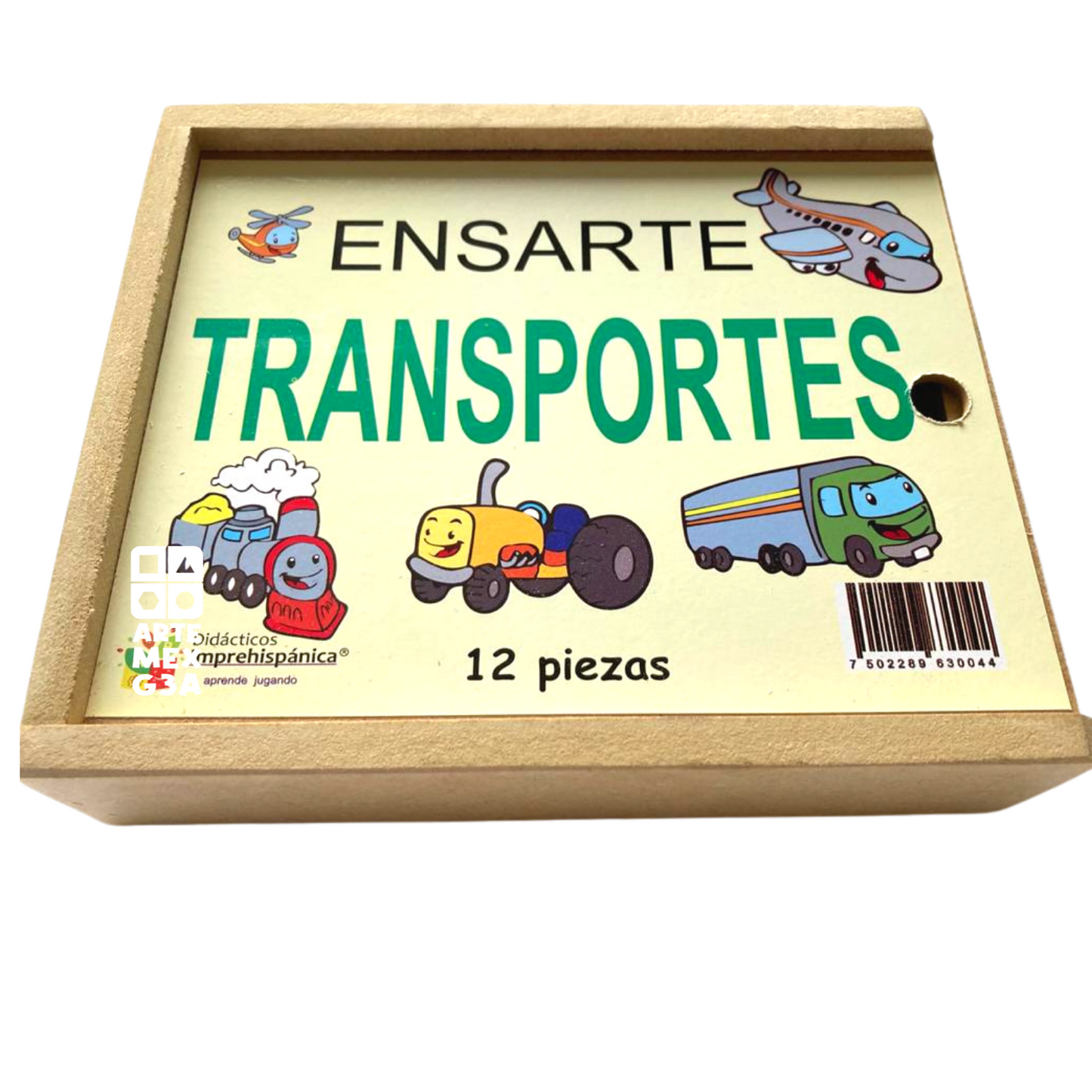 Juego De Ensarte Para Tejer Didáctico Transporte Motricidad Fina.