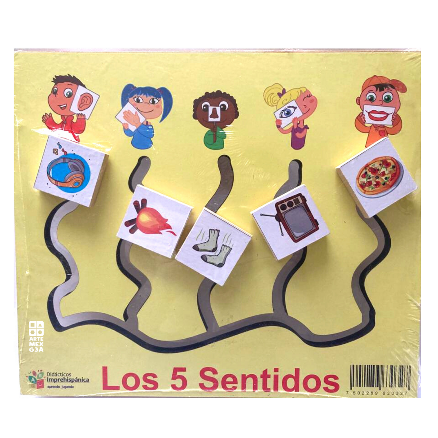 Laberinto 5 sentidos Madera de juego Didáctico Estimulación Temprana.