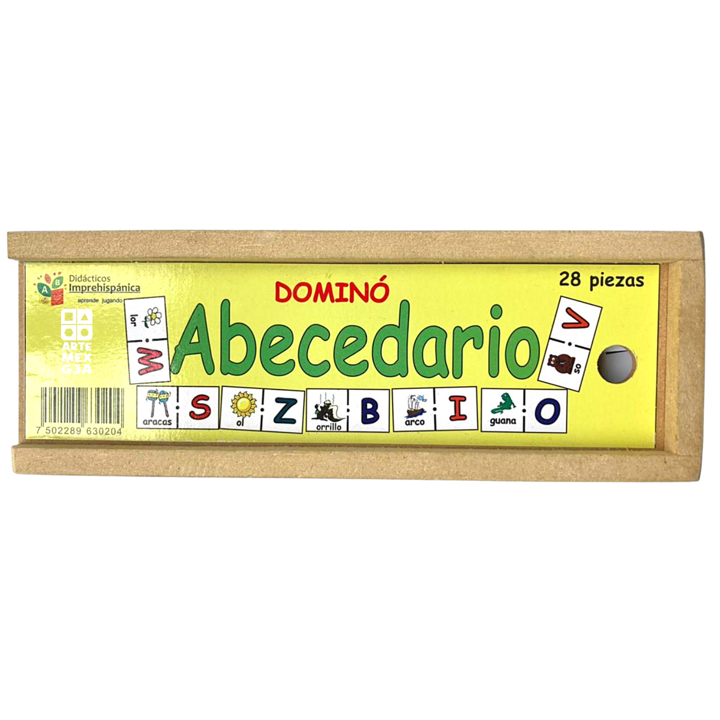 Dominó Didáctico De Madera Abecedario