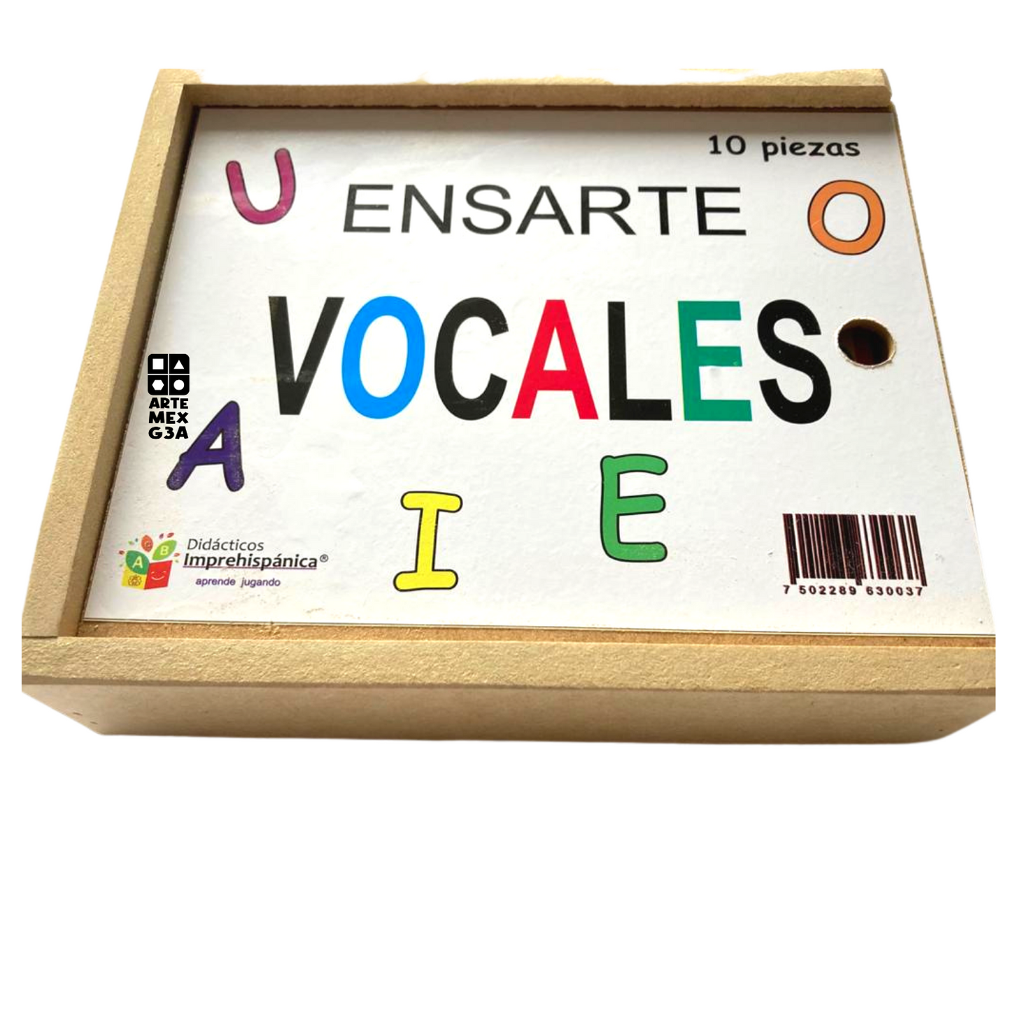 Juego De Ensarte Para Tejer Didáctico Vocales Motricidad Fina.