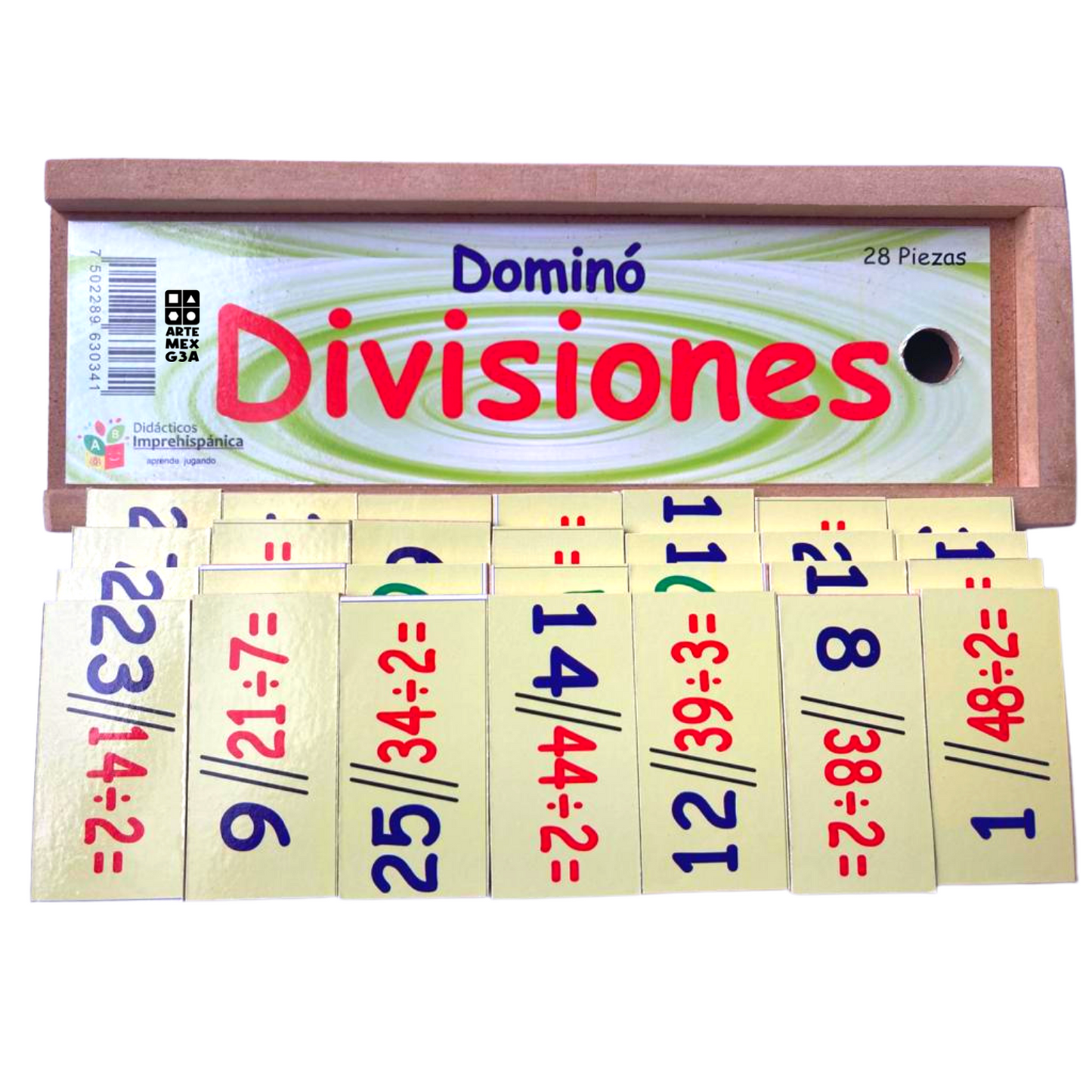 Dominó Didáctico De Madera Divisiones