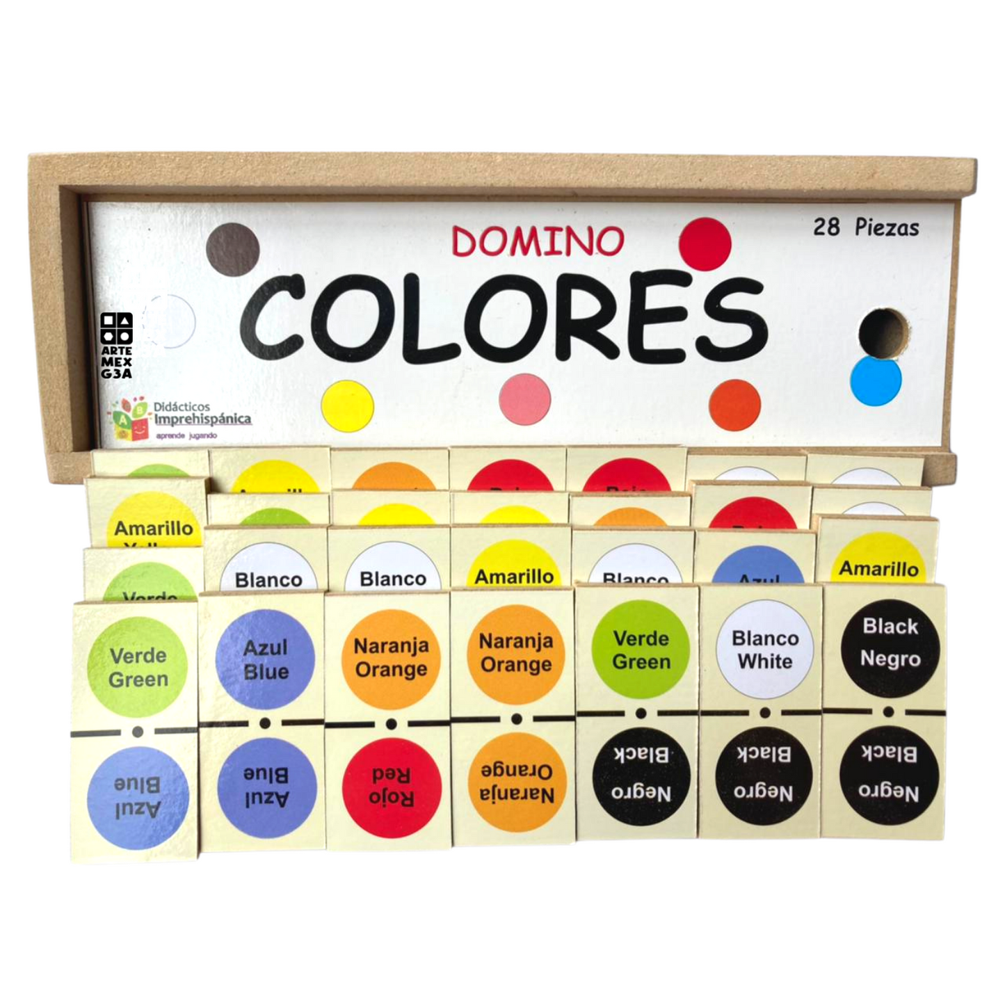 Dominó Didáctico De Madera Colores