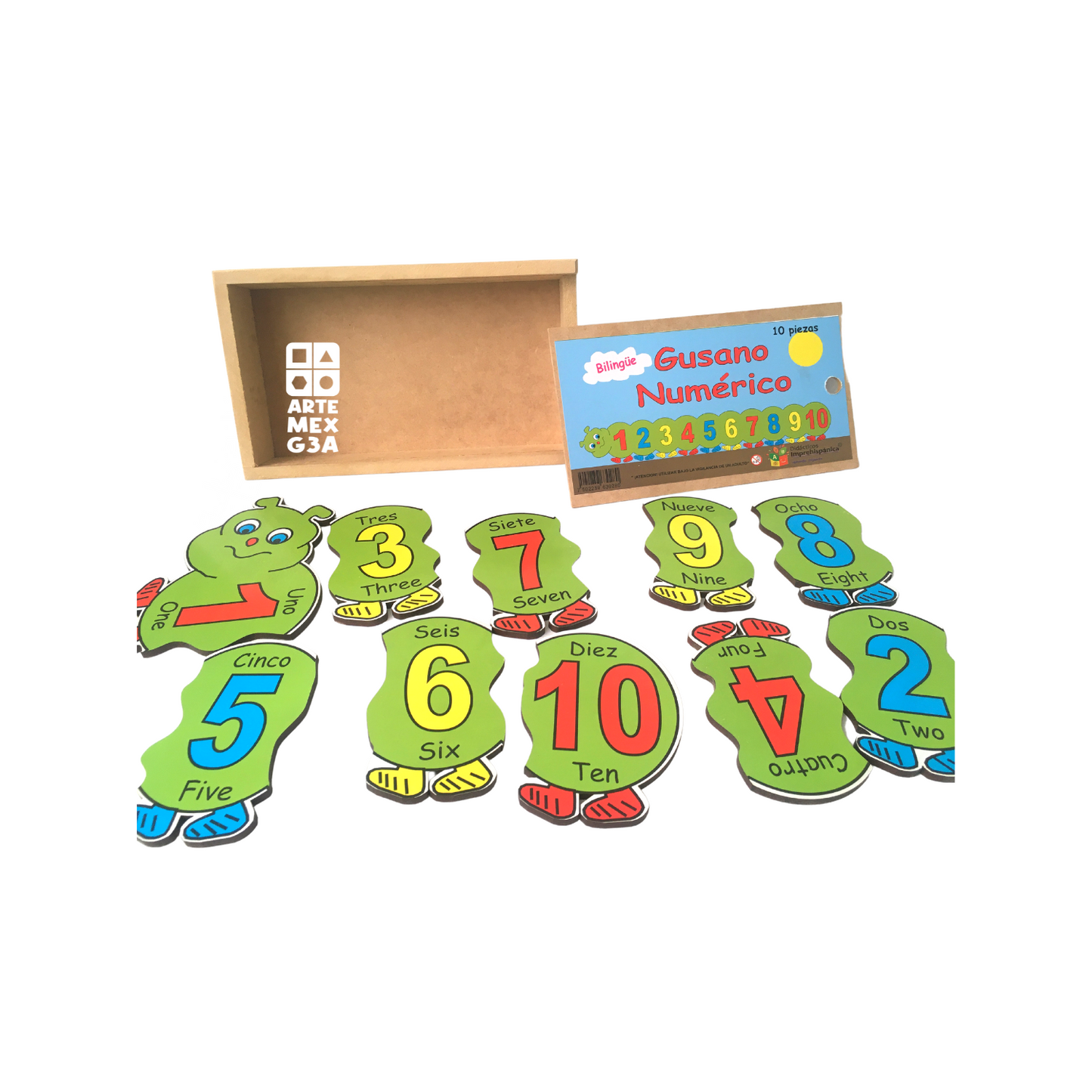 Kit de Cocodrilo, Gusano numérico con Domino de números y número x asoc