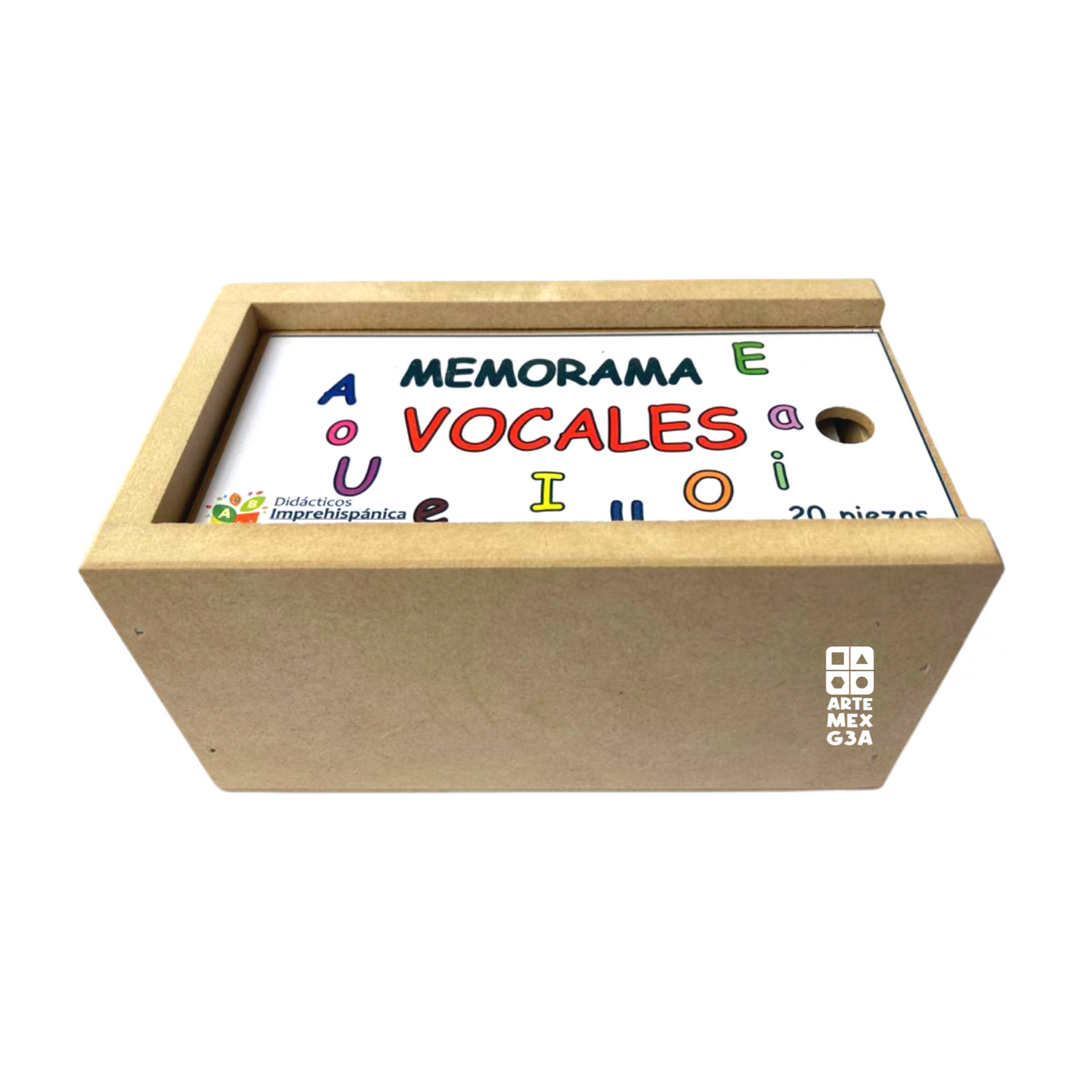 Juego De Memoria De Vocales Bilingüe Ingles Y Español