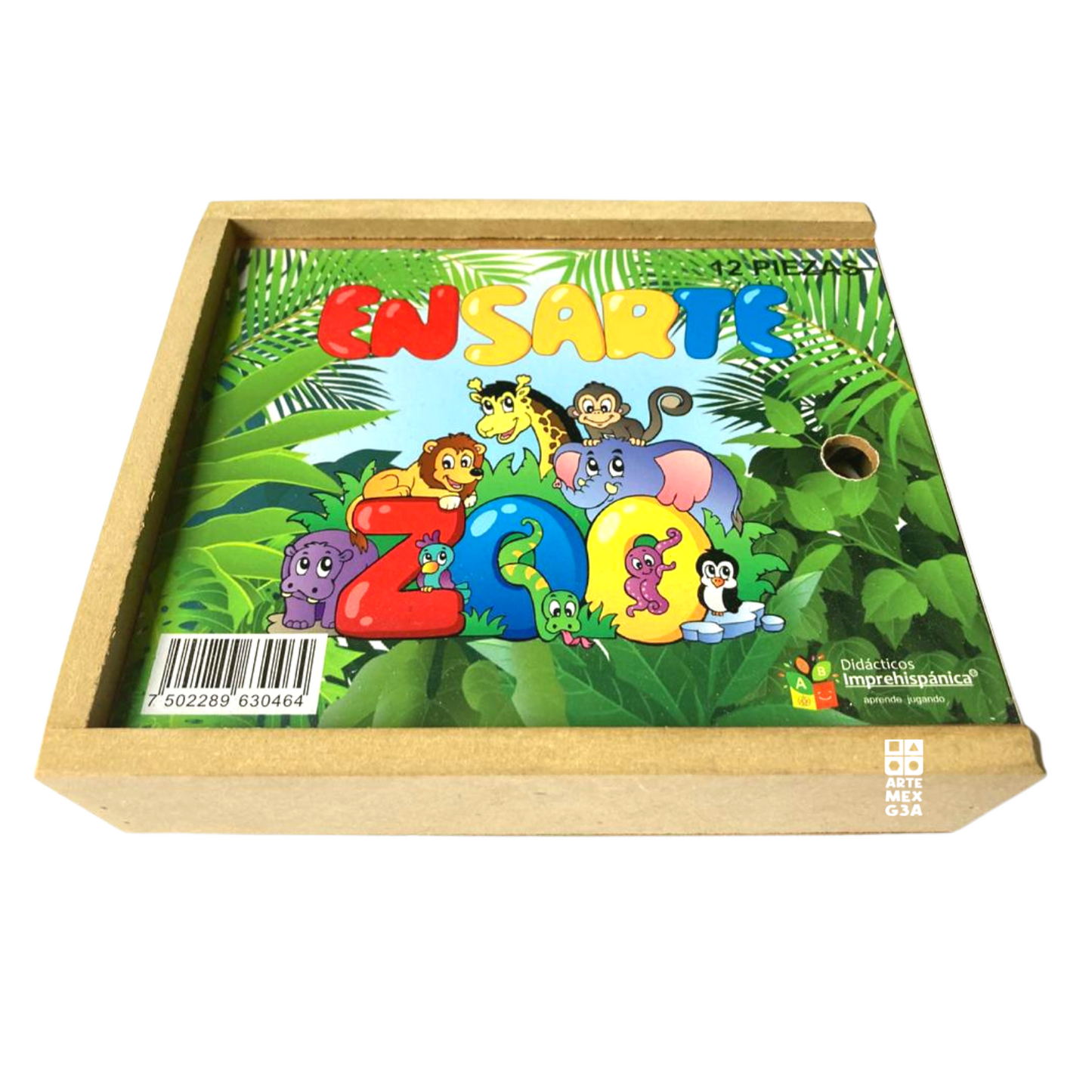 Juego De Ensarte Para Tejer Didáctico Zoológico Motricidad Fina.