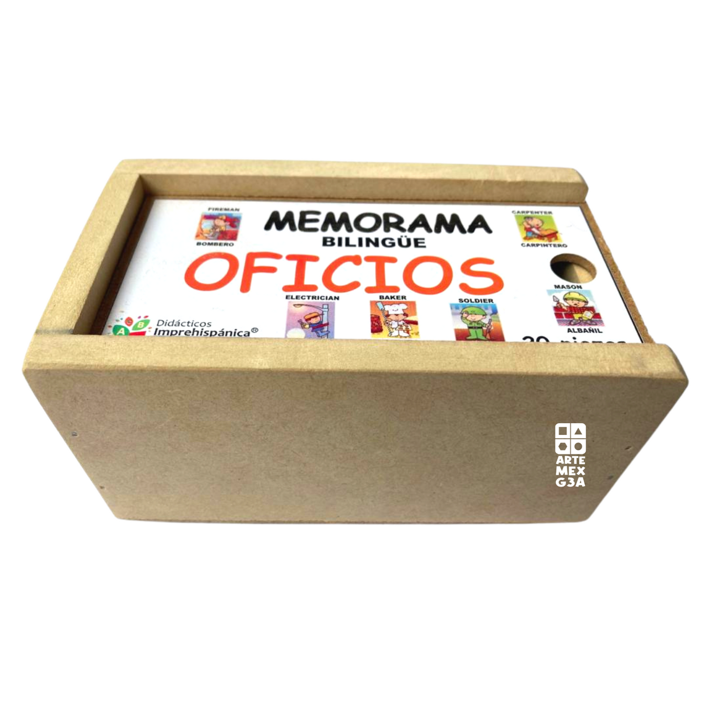 Juego De Memoria De Oficios Bilingüe Ingles Y Español