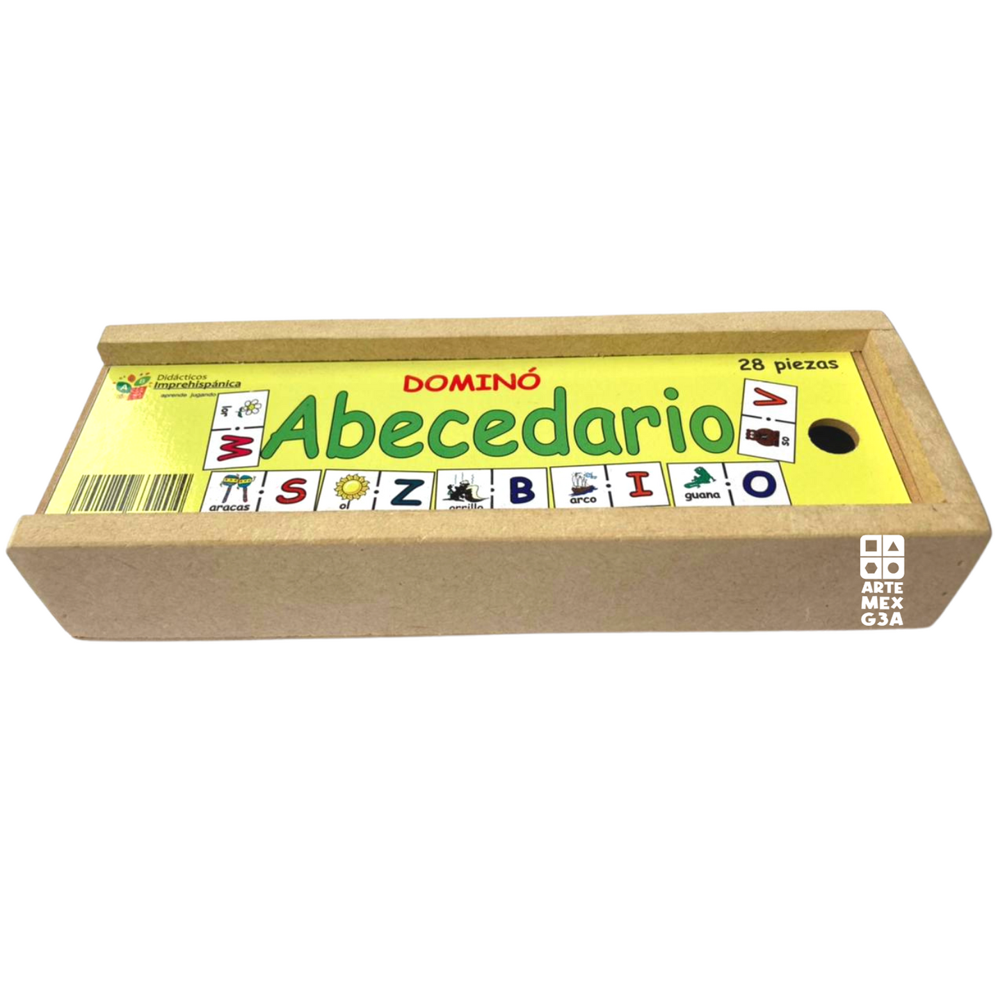 Dominó Didáctico De Madera Abecedario