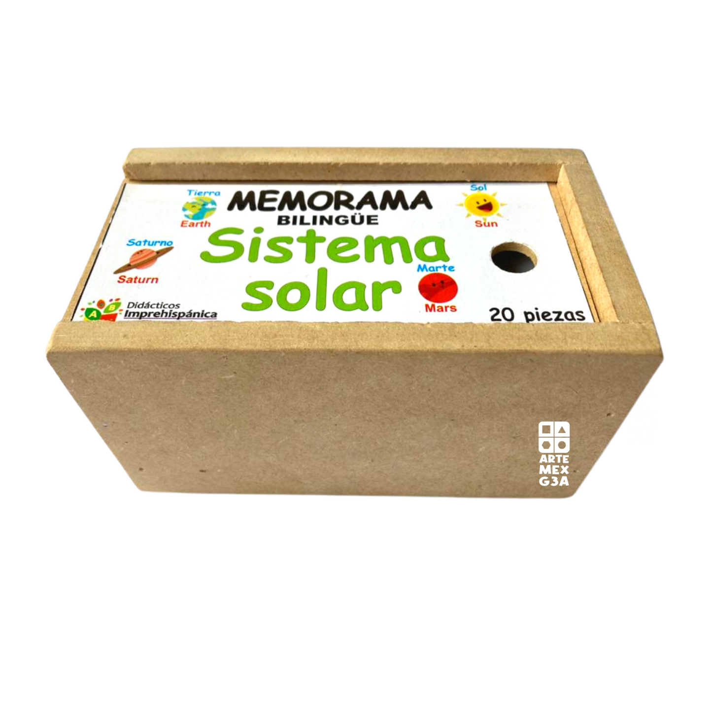 Juego De Memoria De Sistema Solar Bilingüe Ingles Y Español
