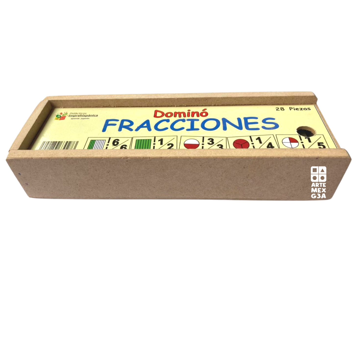 Dominó Didáctico De Madera Fracciones