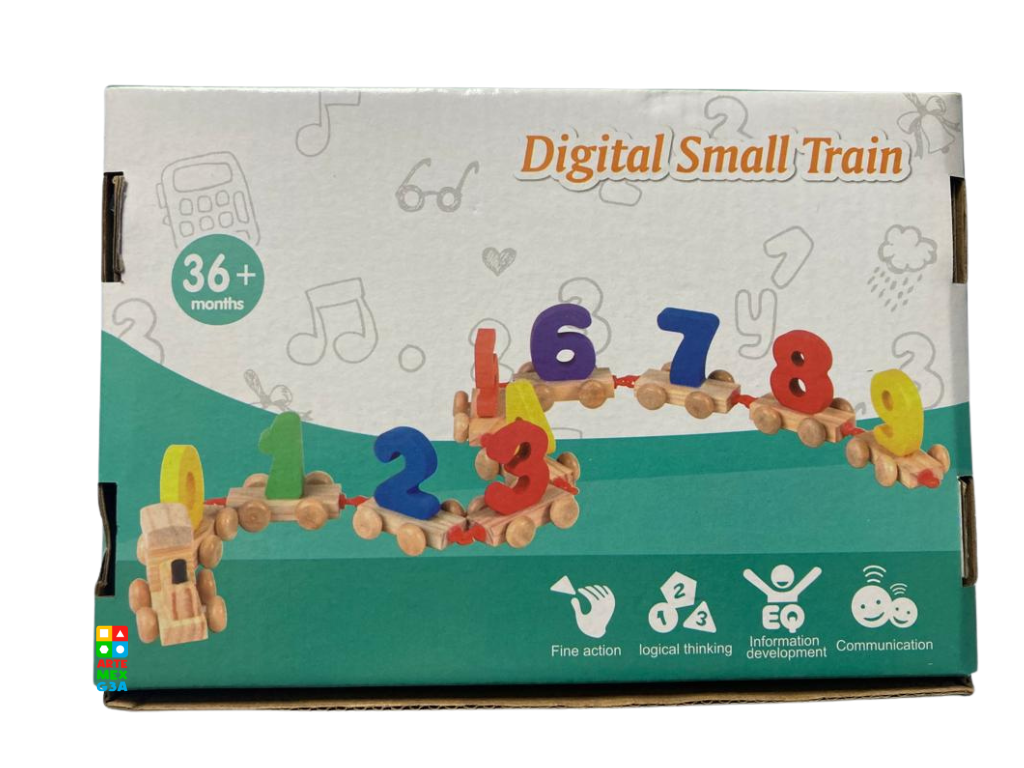 Tren Digital De Madera 0-9 Niños Preescolares didáctico