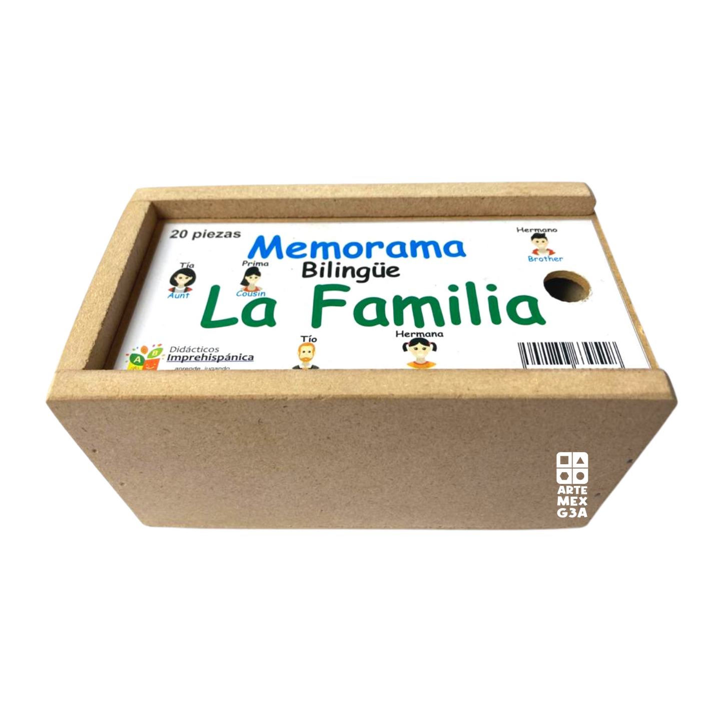 Juego De Memoria De La Familia Bilingüe Ingles Y Español