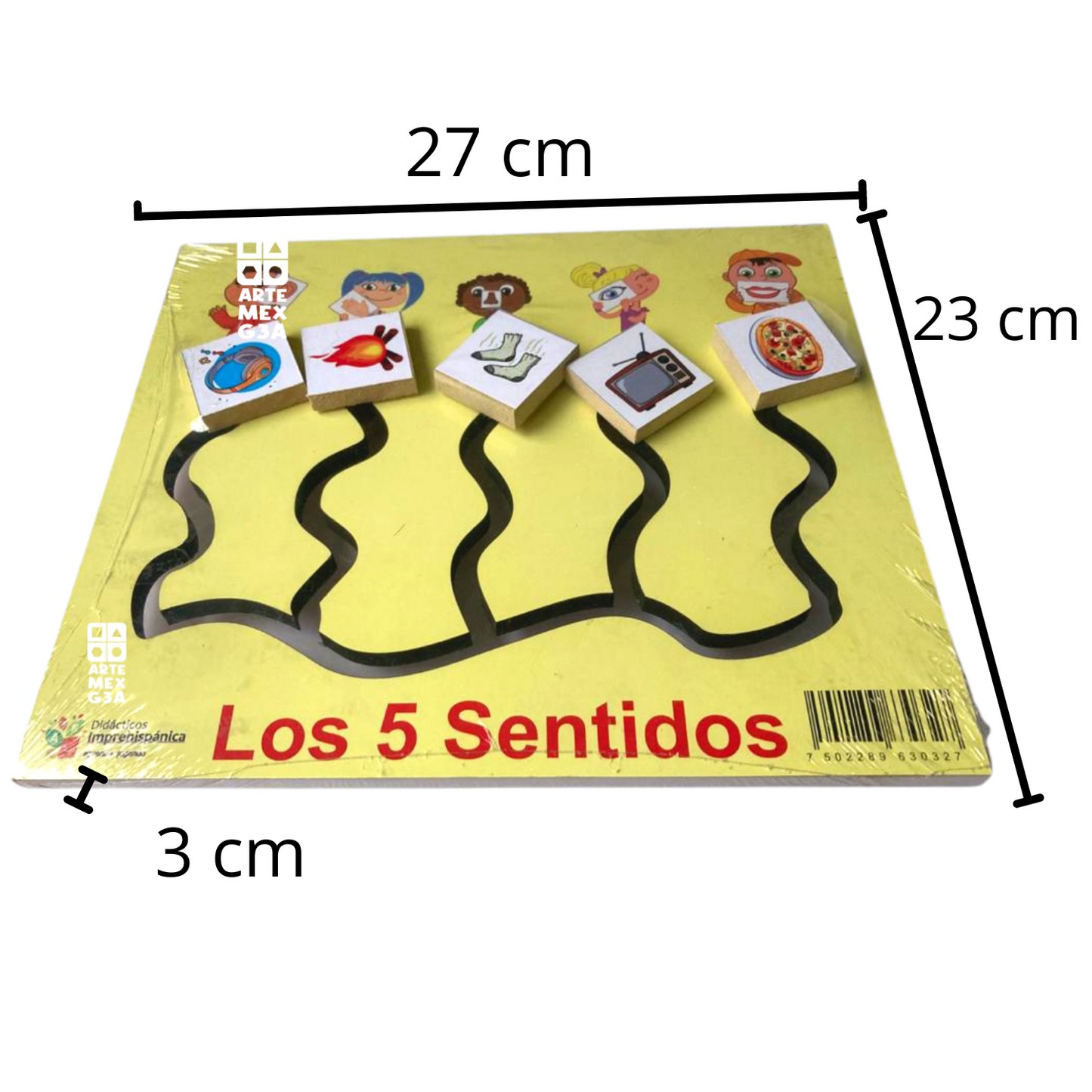 Laberinto 5 sentidos Madera de juego Didáctico Estimulación Temprana.