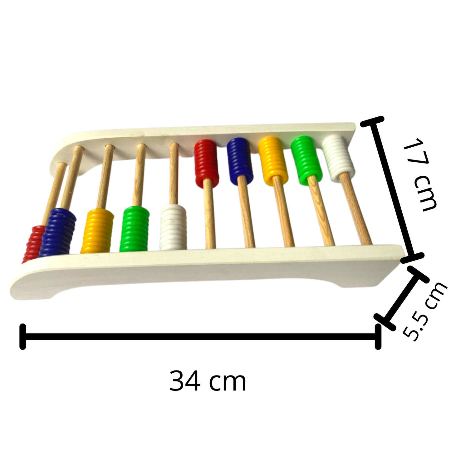 Ábaco de madera didáctico.