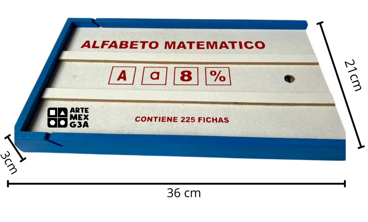 Alfabeto matematico abacecedario movil azul