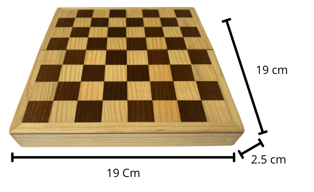 Ajedrez Artesanal De Madera 20x20 Cm Tablero Plegable