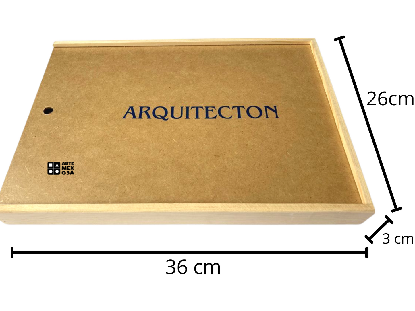 Caja De Bloques con estuche Arquitectón De Madera Premium