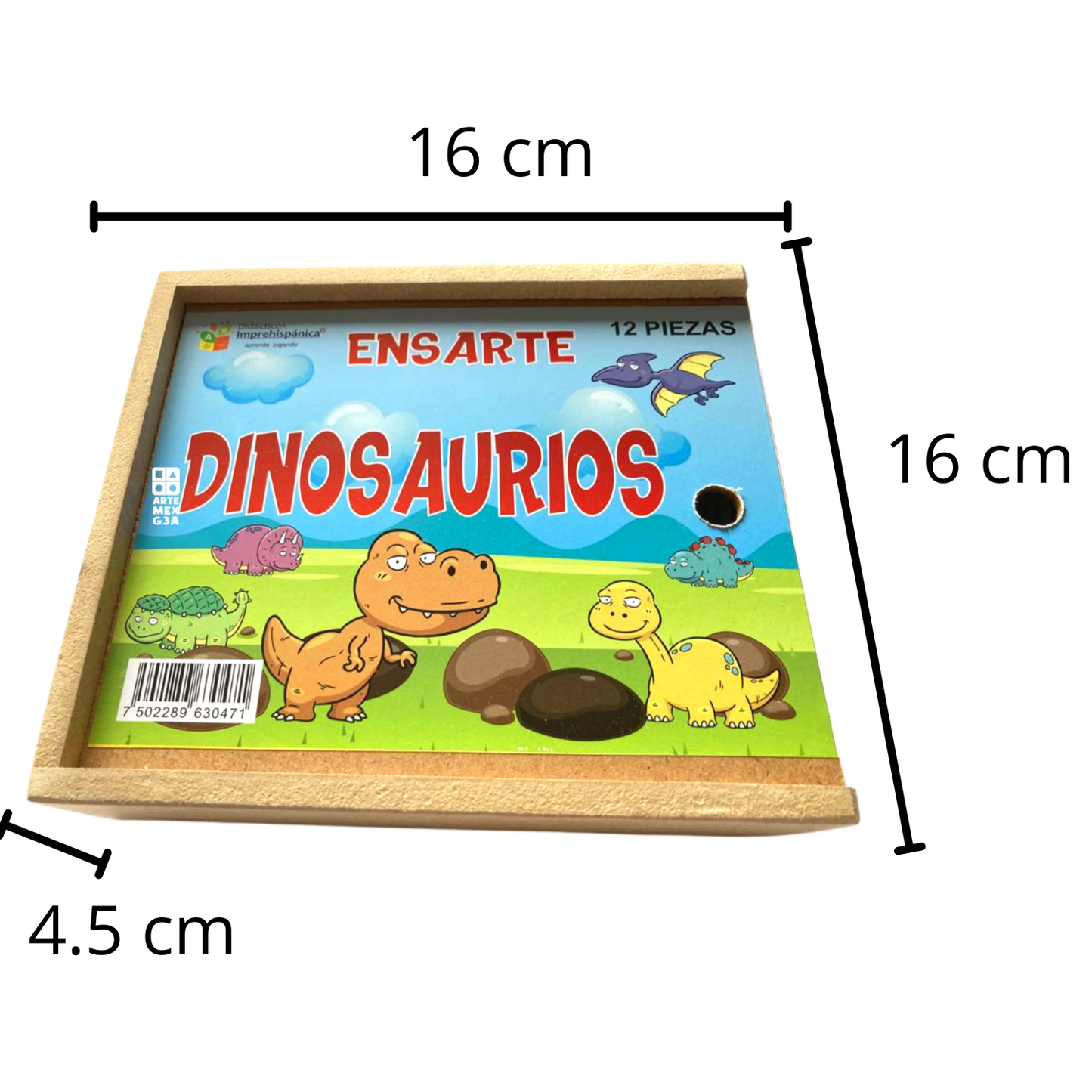 Juego De Ensarte Para Tejer Didáctico Dinosaurio Motricidad Fina.