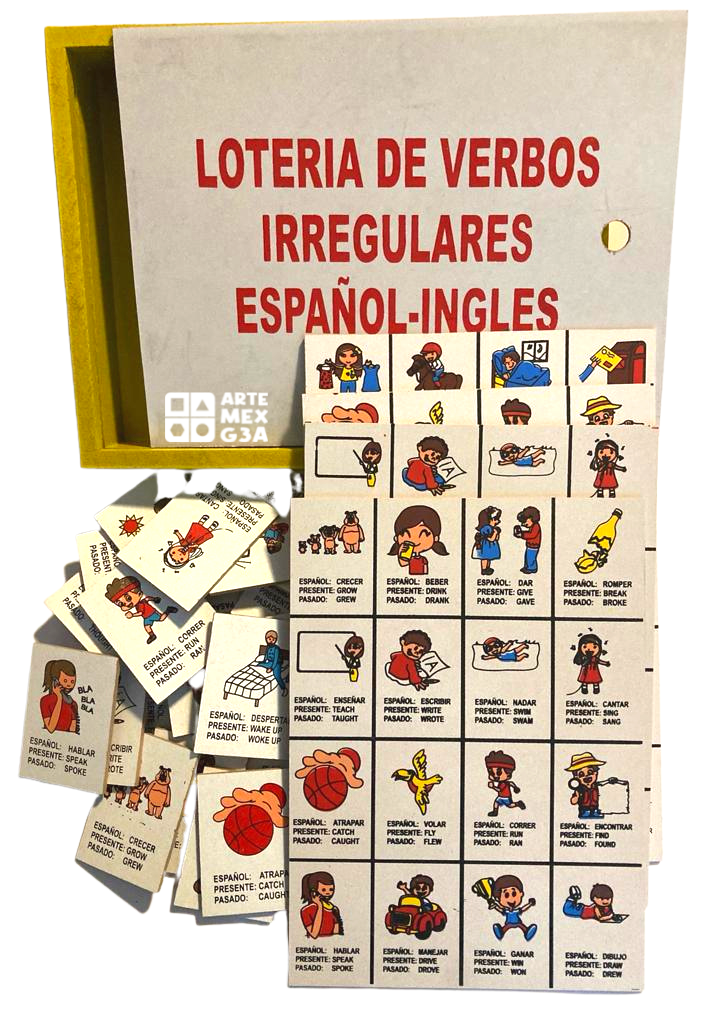 Lotería Verbos Irregulares Español Ingles