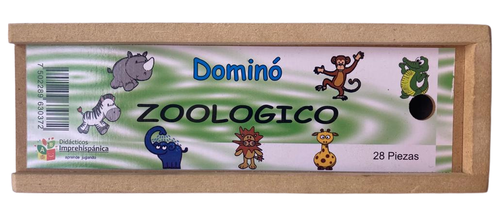 Dominó Didáctico De Madera Zoo