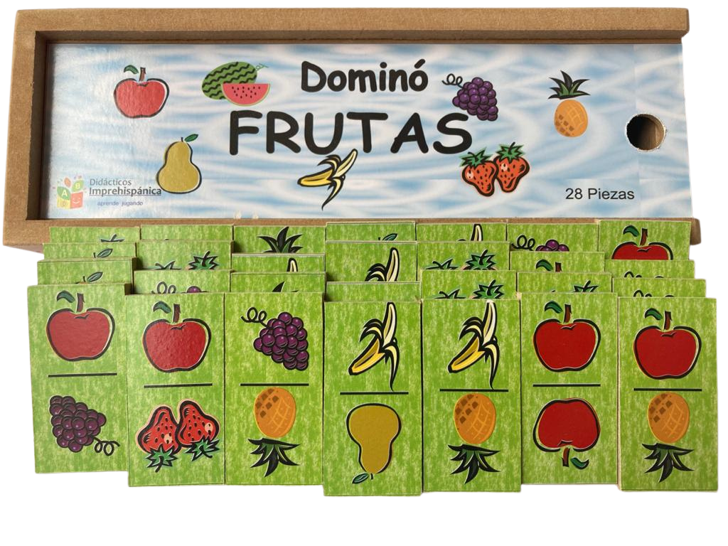 Dominó Didáctico De Madera Frutas