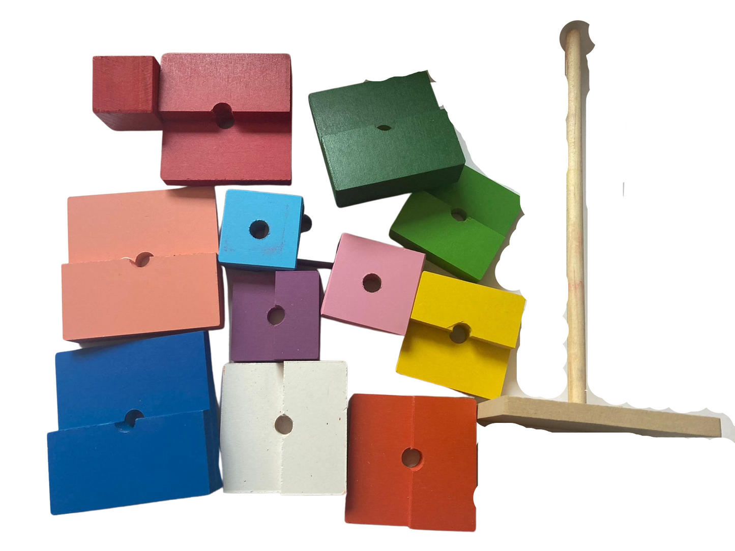 Torre grande Niveles De Figuras Geométricas didácticos Montessori