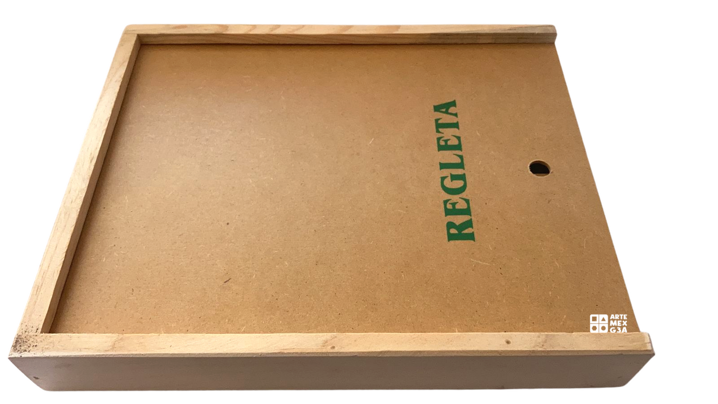 Regleta De Madera Grabadas Estuche Con Tapa Didácticos Divertido