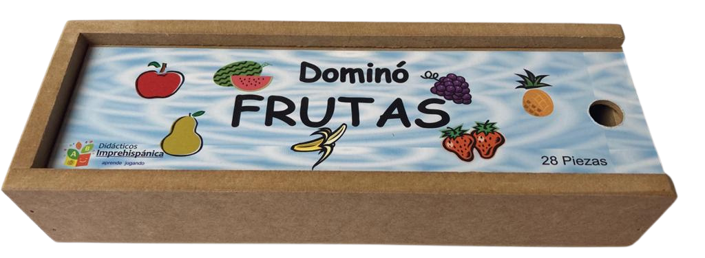 Dominó Didáctico De Madera Frutas