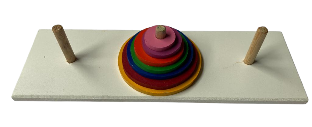 Torre Hanói Inteligente Divertido Madera