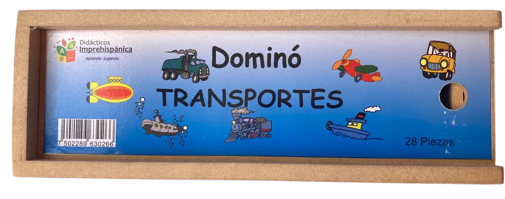 Dominó Didáctico De Madera Transportes