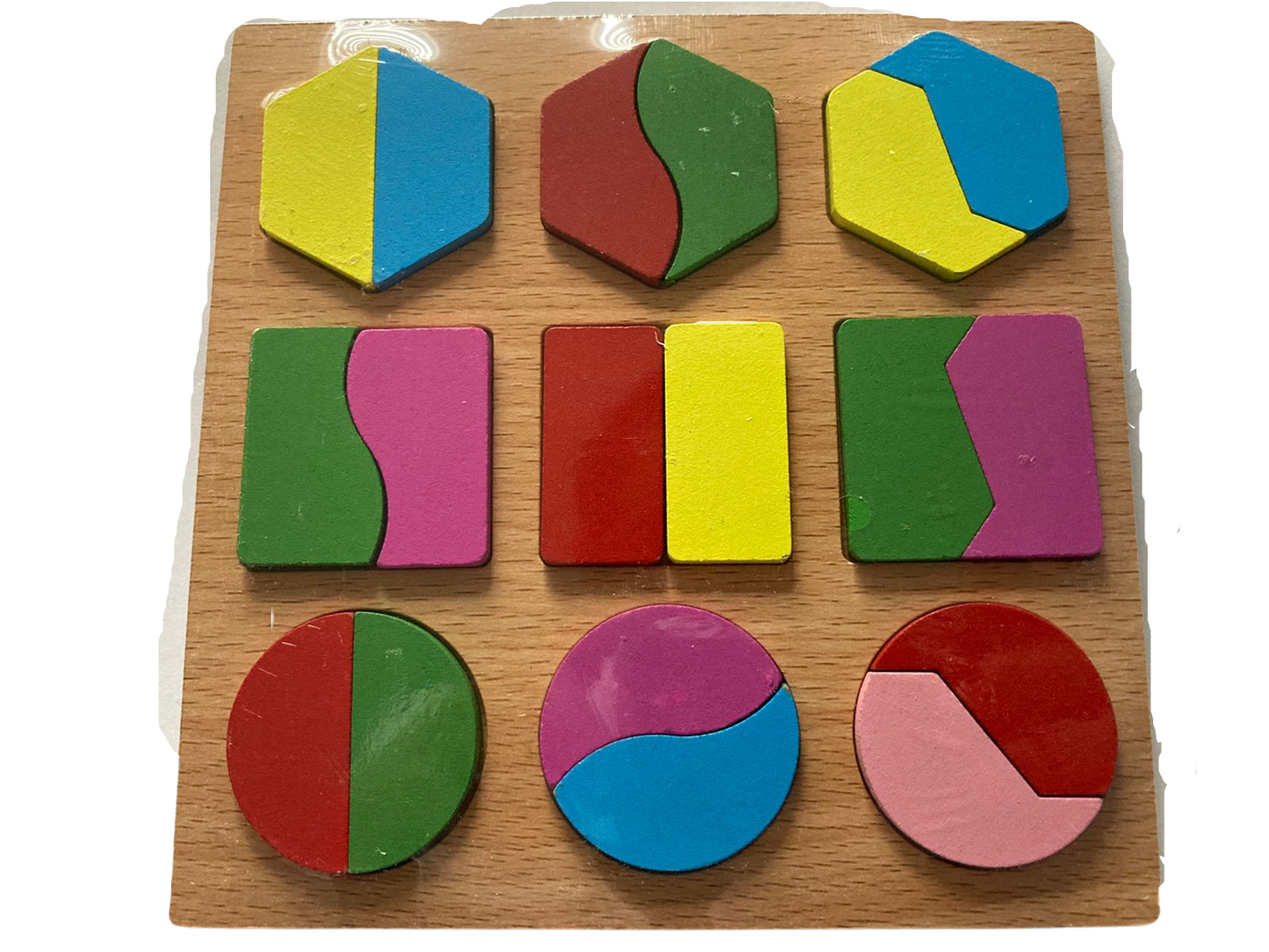 Rompecabezas de figuras geométricas.