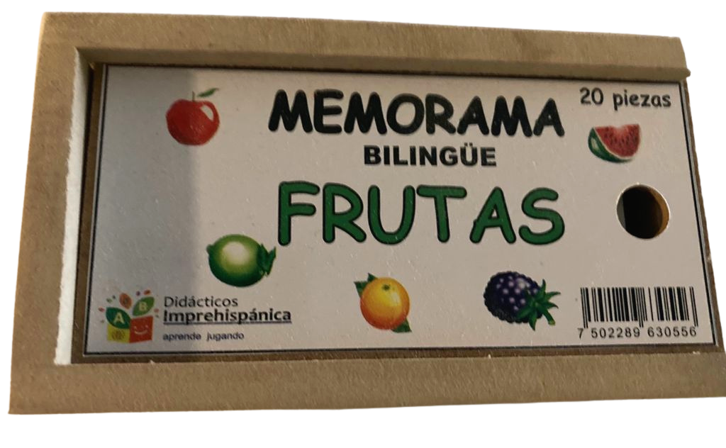 Juego De Memoria De Frutas Bilingüe Ingles Y Español