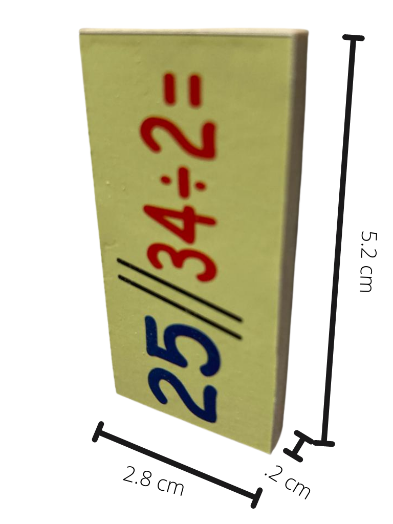 Dominó Didáctico De Madera Divisiones