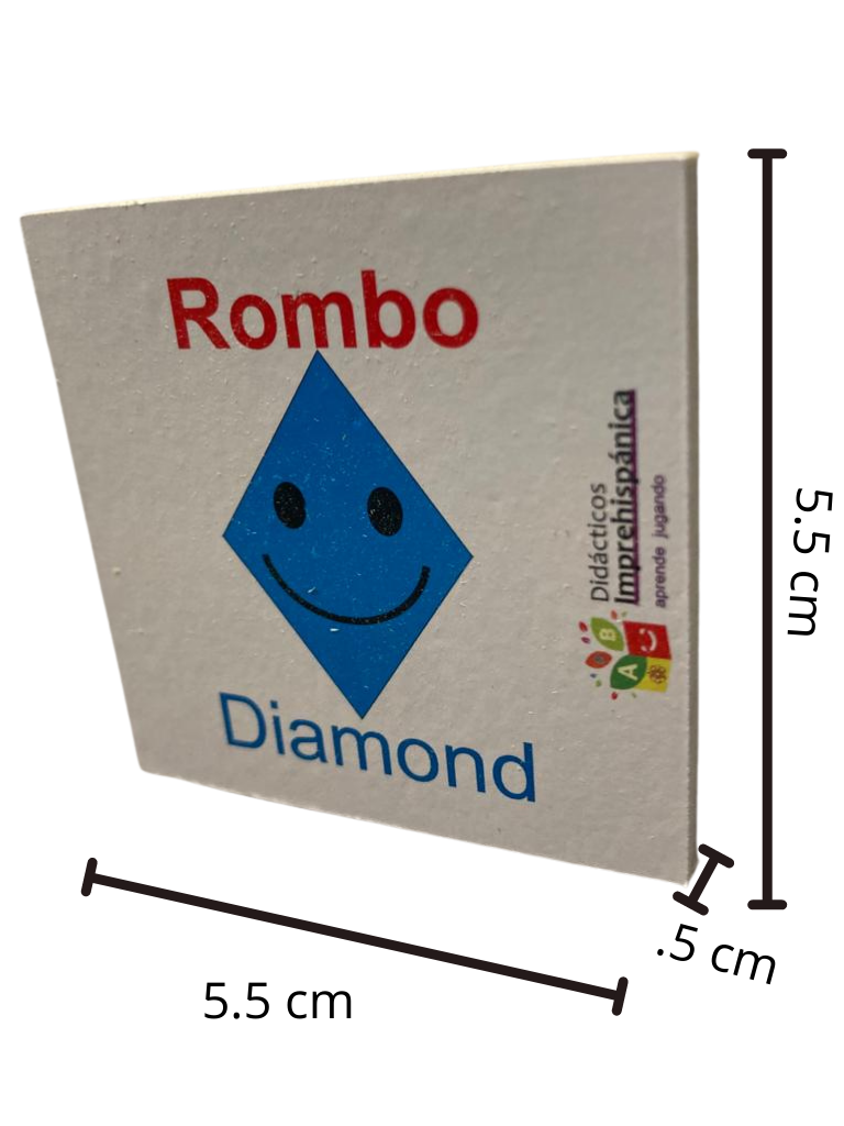Juego De Memoria De Figuras Geométricas Bilingüe Ingles Y Español