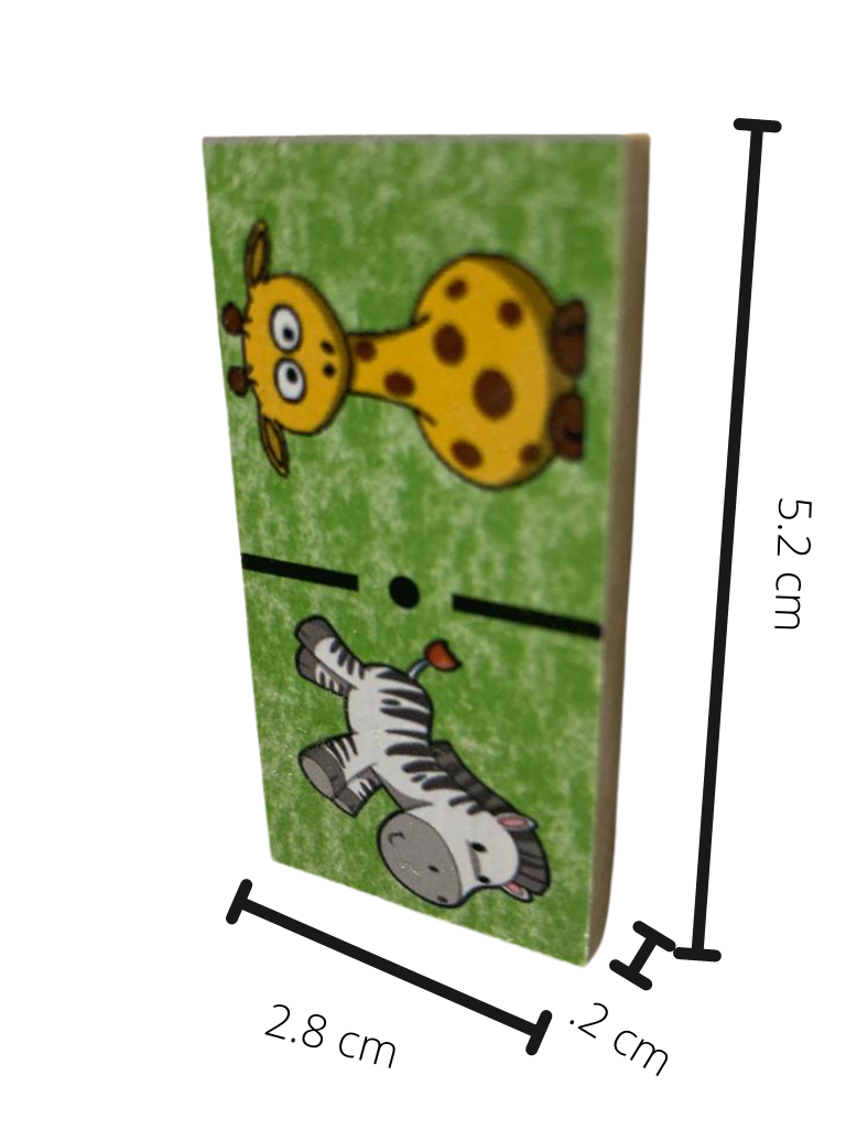 Dominó Didáctico De Madera Zoo