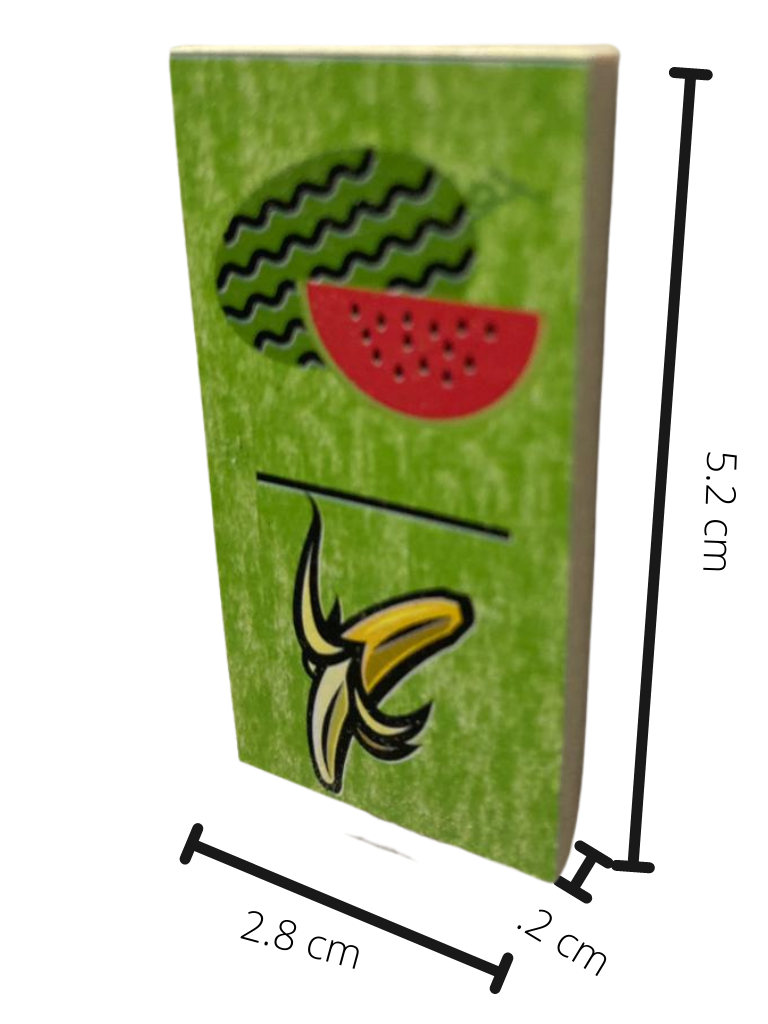 Dominó Didáctico De Madera Frutas