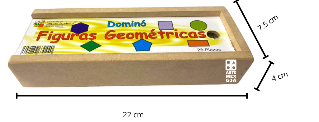 Dominó Didáctico De Madera Figuras Geométricas
