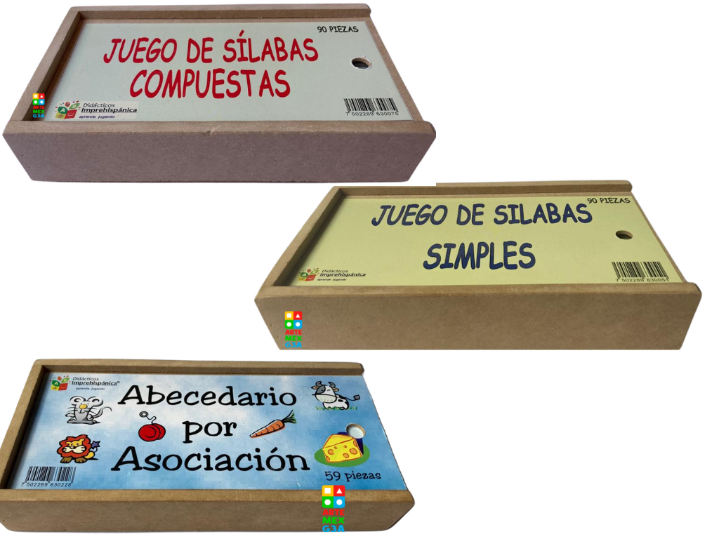 Kit de Abecedario por asociación + Silabarios simple y compuesto