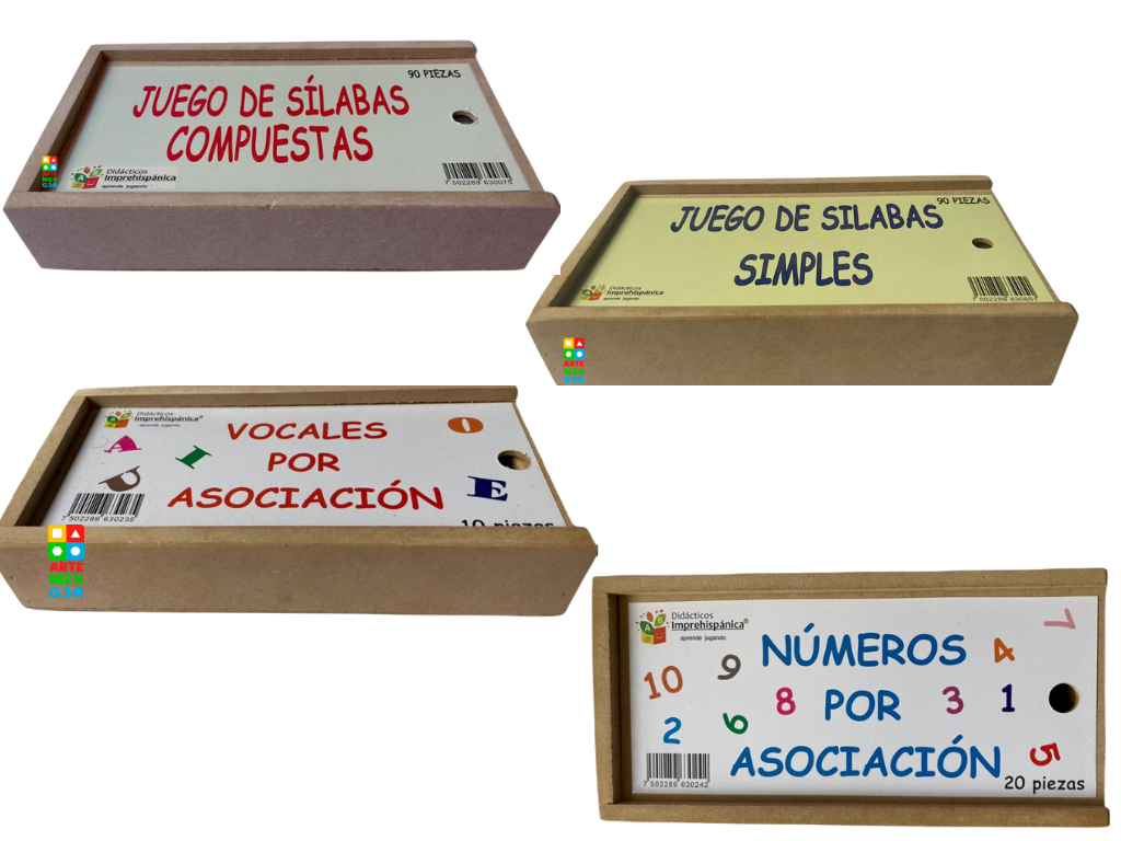 Kit de Números y Vocales por Asociación más silabario simple y compuesto