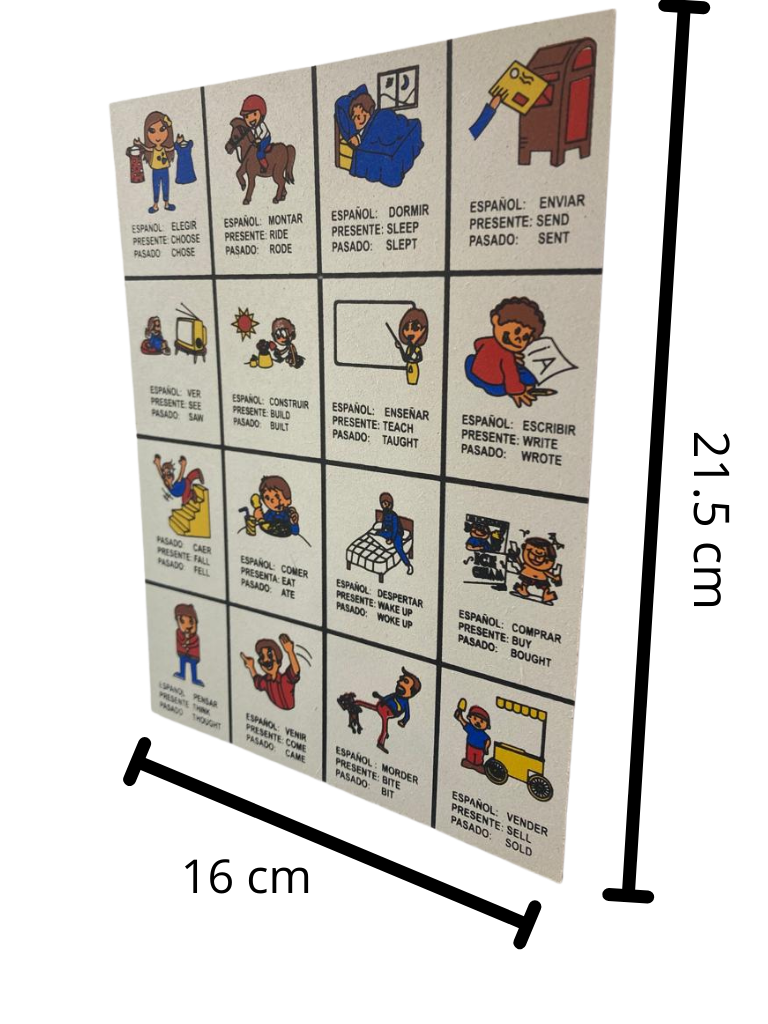 Lotería Verbos Irregulares Español Ingles