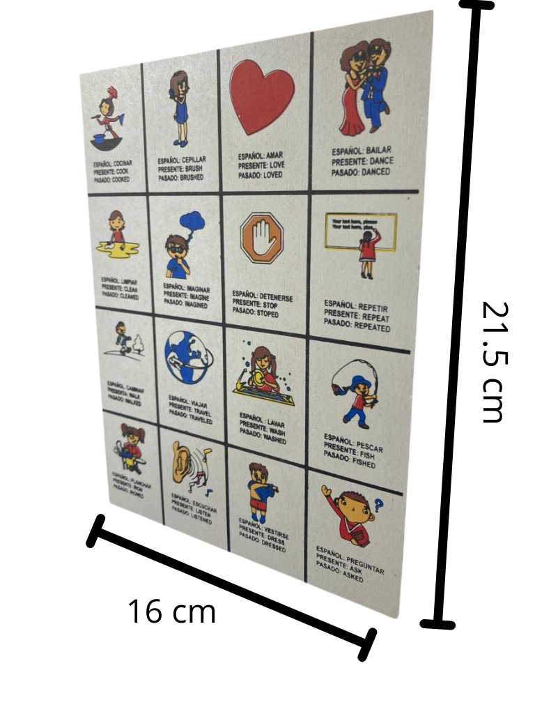 Lotería Verbos Regulares Español Ingles