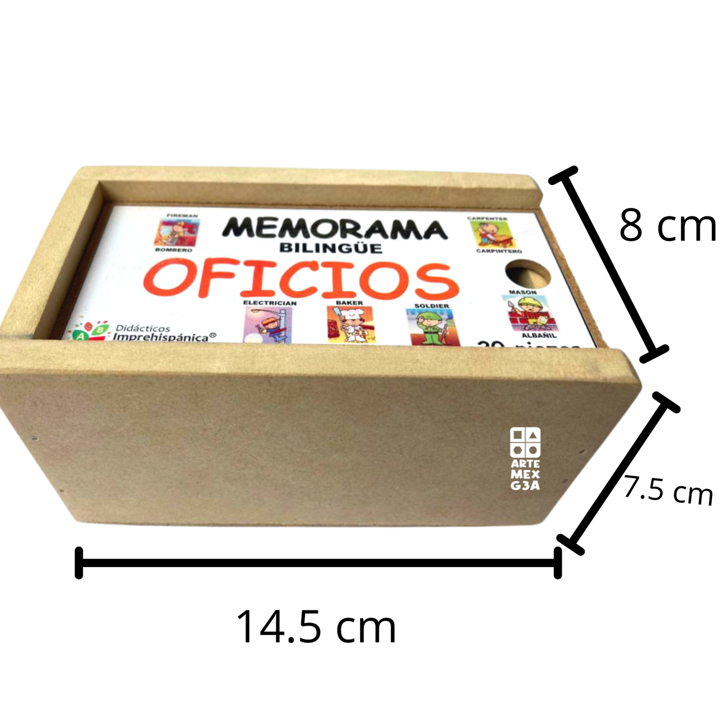 Juego De Memoria De Oficios Bilingüe Ingles Y Español