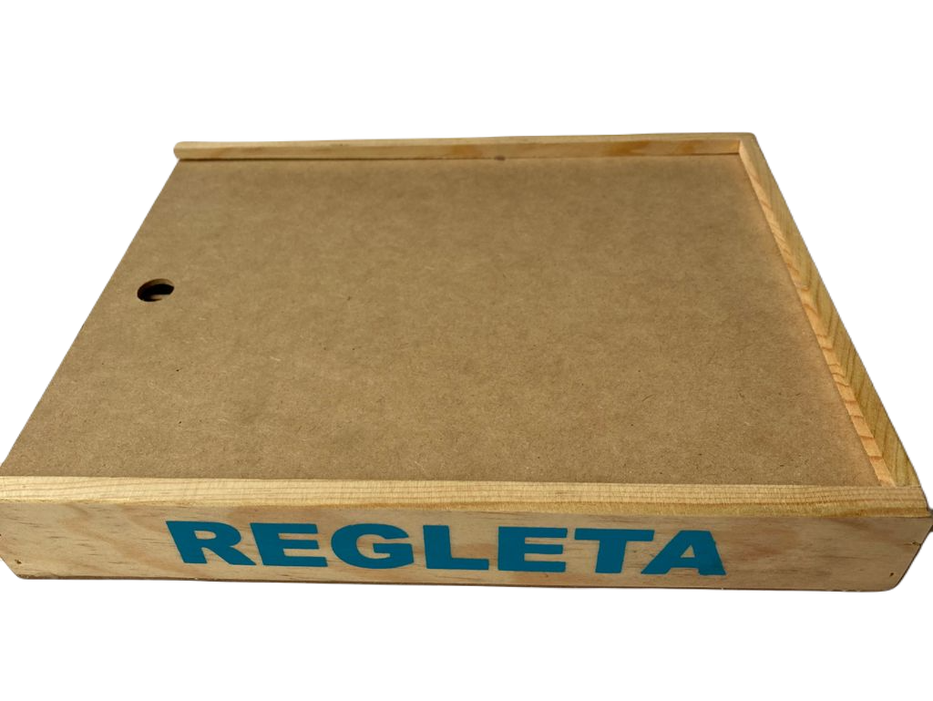 Regleta De Madera Lisa Estuche Con Tapa Divertido Didácticos