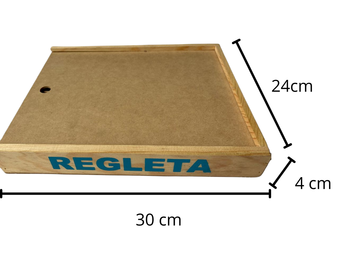 Regleta De Madera Lisa Estuche Con Tapa Divertido Didácticos