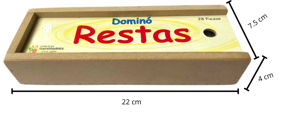 Dominó Didáctico De Madera Resta
