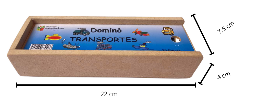 Dominó Didáctico De Madera Transportes