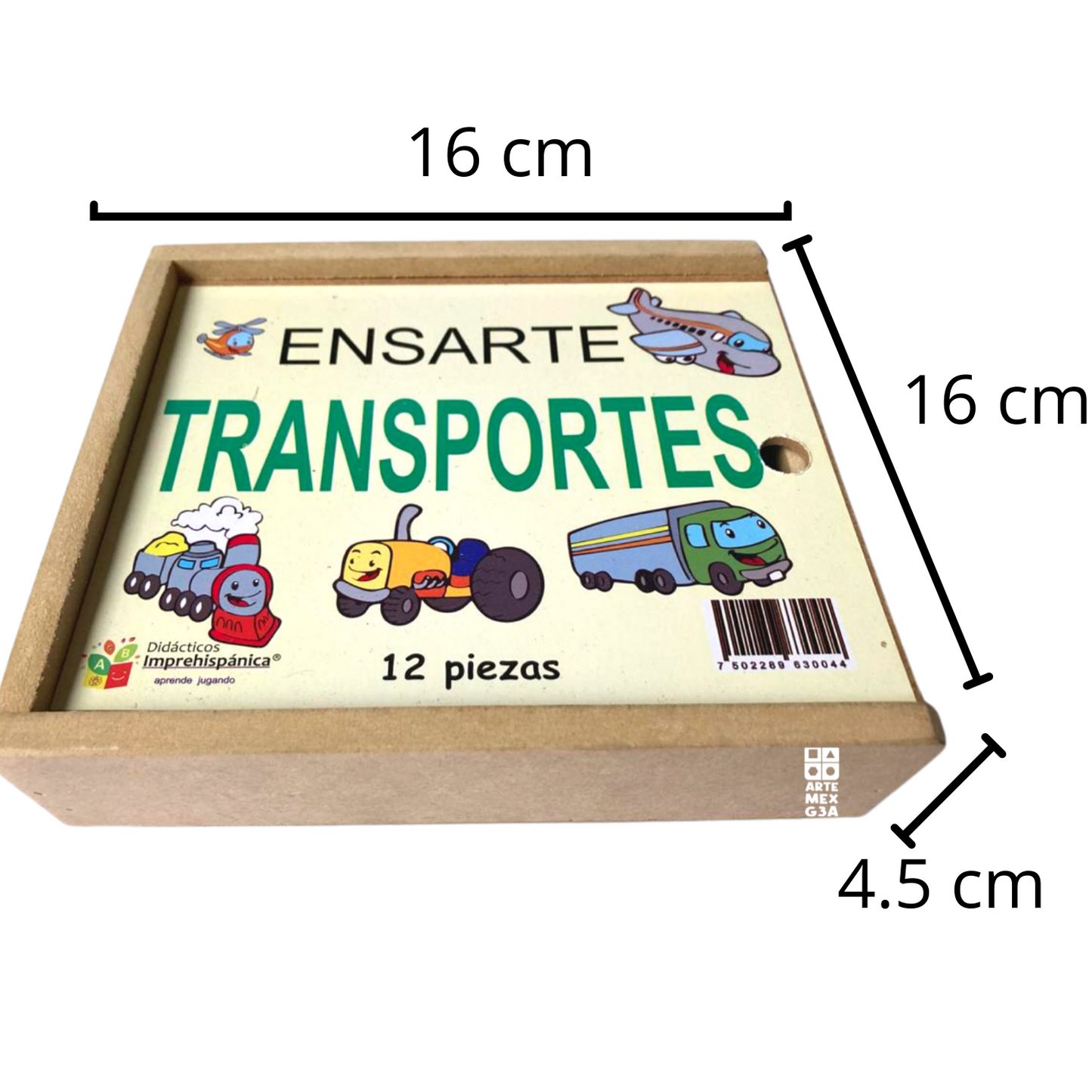 Juego De Ensarte Para Tejer Didáctico Transporte Motricidad Fina.