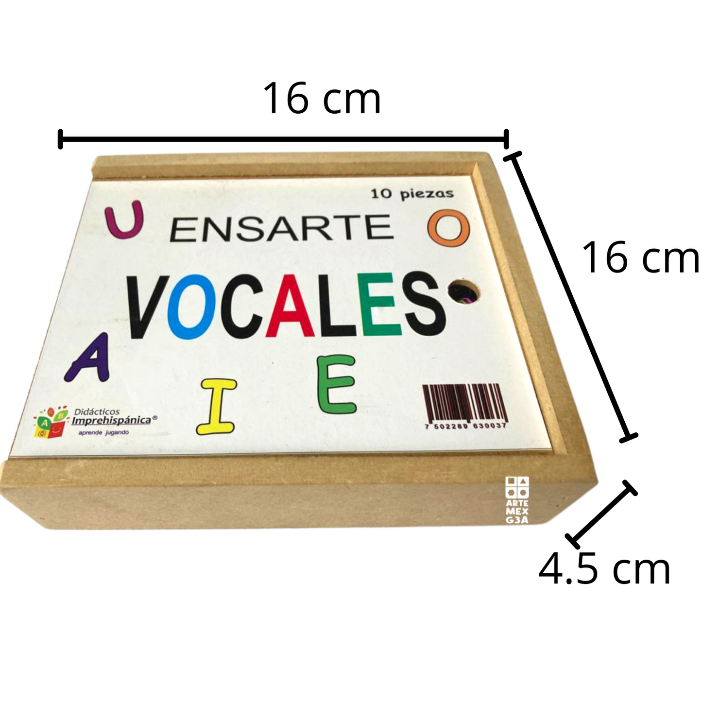 Juego De Ensarte Para Tejer Didáctico Vocales Motricidad Fina.