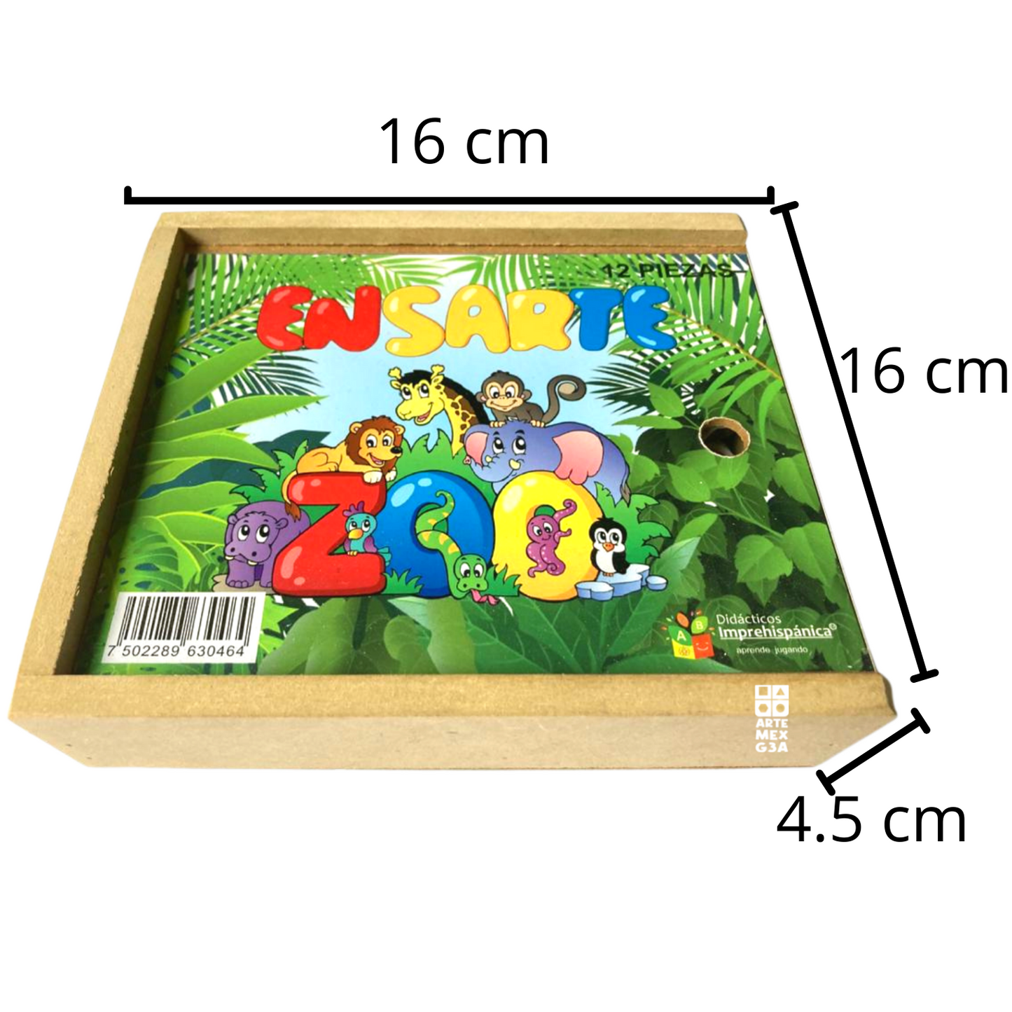 Juego De Ensarte Para Tejer Didáctico Zoológico Motricidad Fina.